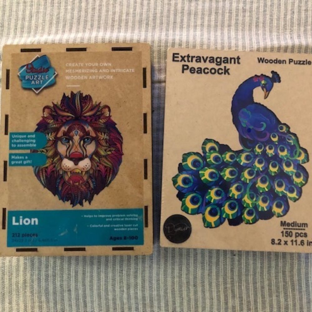 Wooden Puzzles with Animal Shaped Pieces